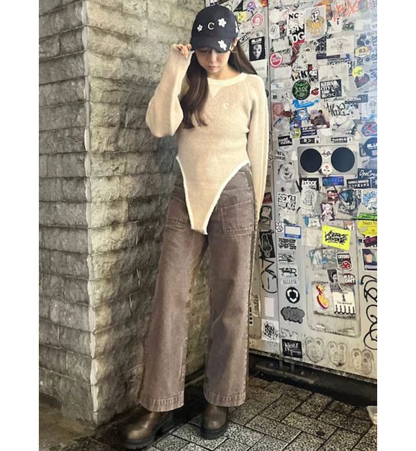 CALNAMUR「バックロゴジャガードユニフォームボディスーツ」|ニット・セーター|