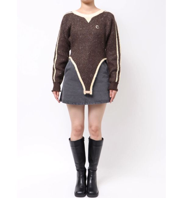 CALNAMUR「バックロゴジャガードユニフォームボディスーツ」|ニット・セーター|