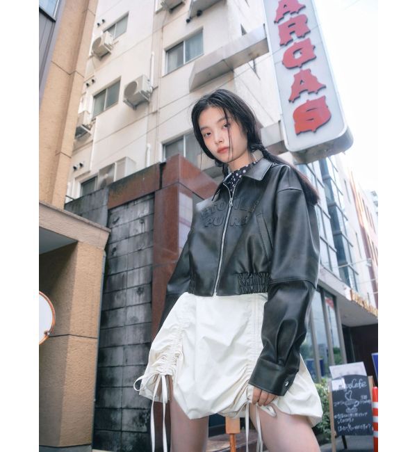 CALNAMUR「ドロストバルーンミニスカート」|スカート|