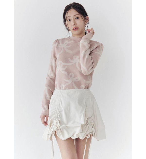 CALNAMUR「ドロストバルーンミニスカート」|スカート|