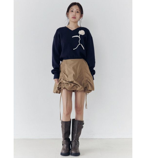 CALNAMUR「ドロストバルーンミニスカート」|スカート|