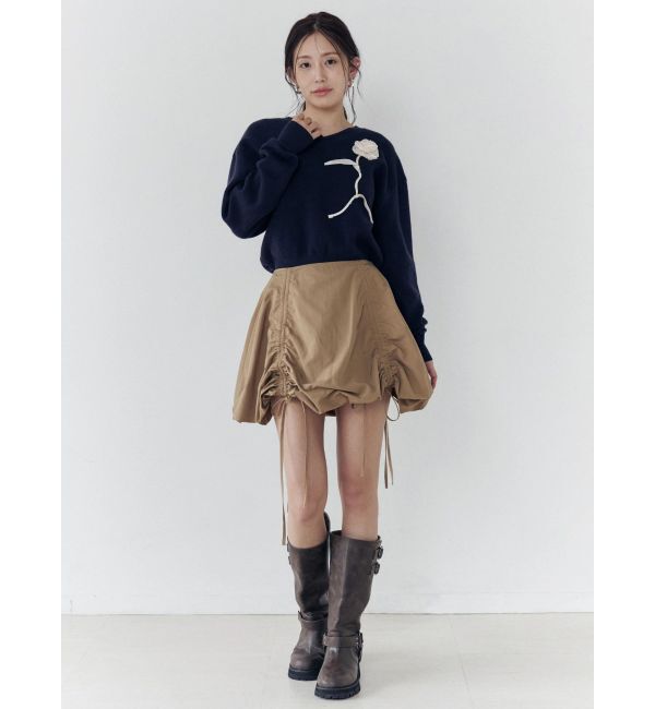 CALNAMUR「ドロストバルーンミニスカート」|スカート|