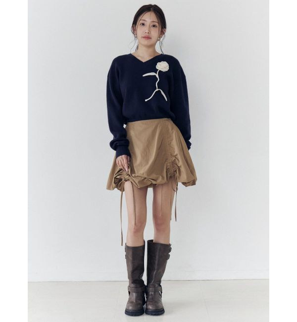 CALNAMUR「ドロストバルーンミニスカート」|スカート|