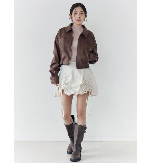 CALNAMUR「ドロストバルーンミニスカート」|スカート|