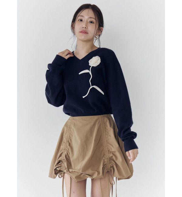 CALNAMUR「ドロストバルーンミニスカート」|スカート|