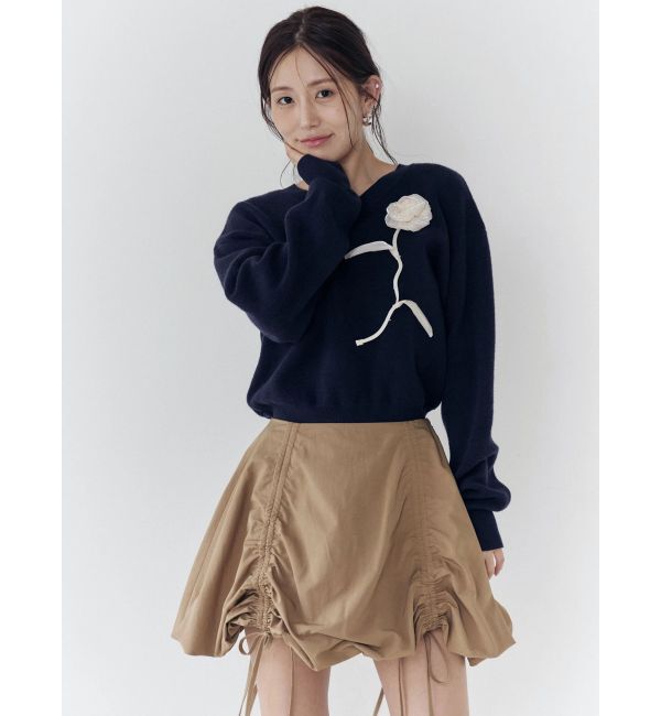 CALNAMUR「ドロストバルーンミニスカート」|スカート|