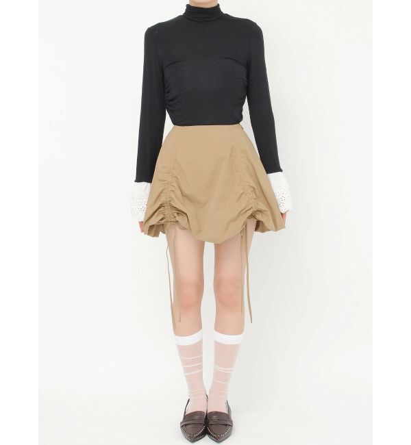 CALNAMUR「ドロストバルーンミニスカート」|スカート|