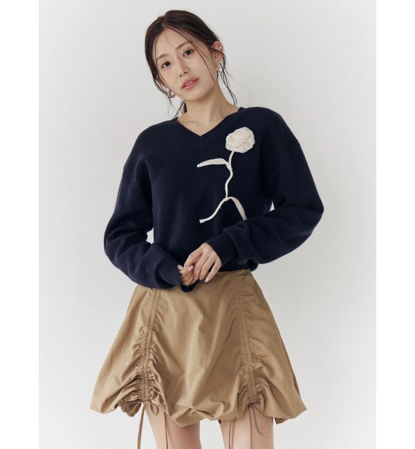 CALNAMUR「ドロストバルーンミニスカート」|スカート|