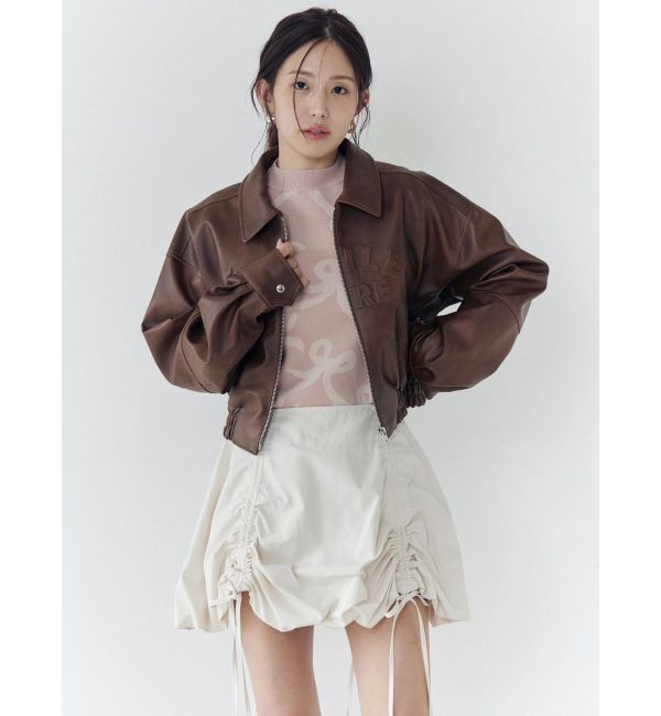 CALNAMUR「ドロストバルーンミニスカート」|スカート|