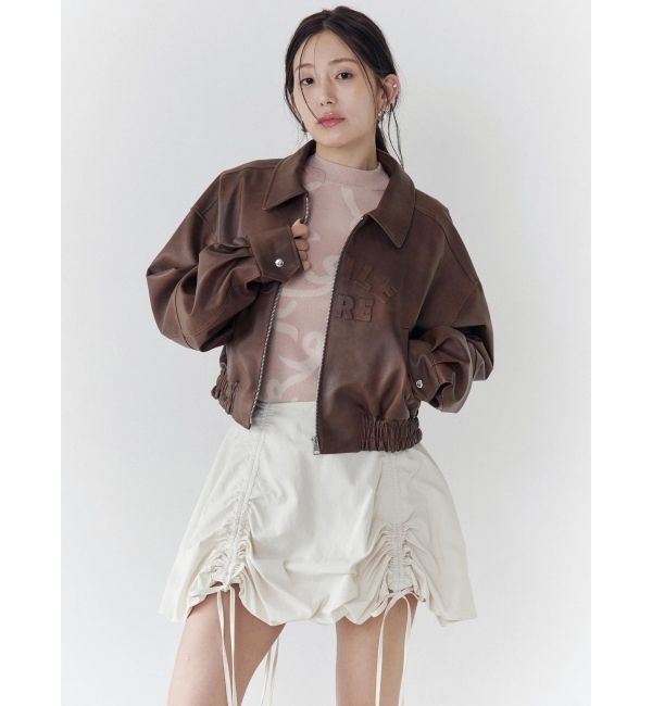 CALNAMUR「ドロストバルーンミニスカート」|スカート|