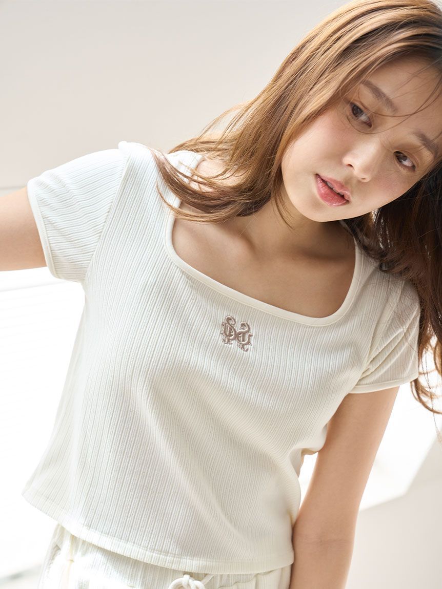 SNIDEL HOME「デザインカットＴシャツ」|ルームウェア|