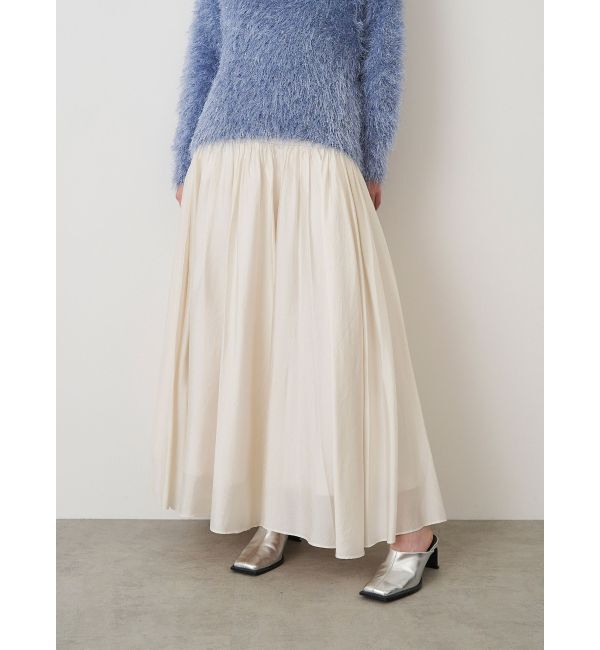 ELENDEEK「SHEER BLOCK FLARED SK」|スカート|