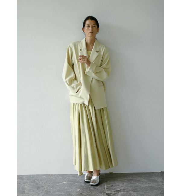 ELENDEEK「SHEER BLOCK FLARED SK」|スカート|