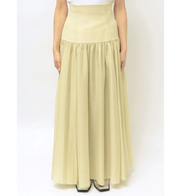 ELENDEEK「SHEER BLOCK FLARED SK」|スカート|