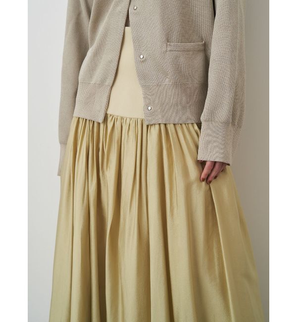 ELENDEEK「SHEER BLOCK FLARED SK」|スカート|