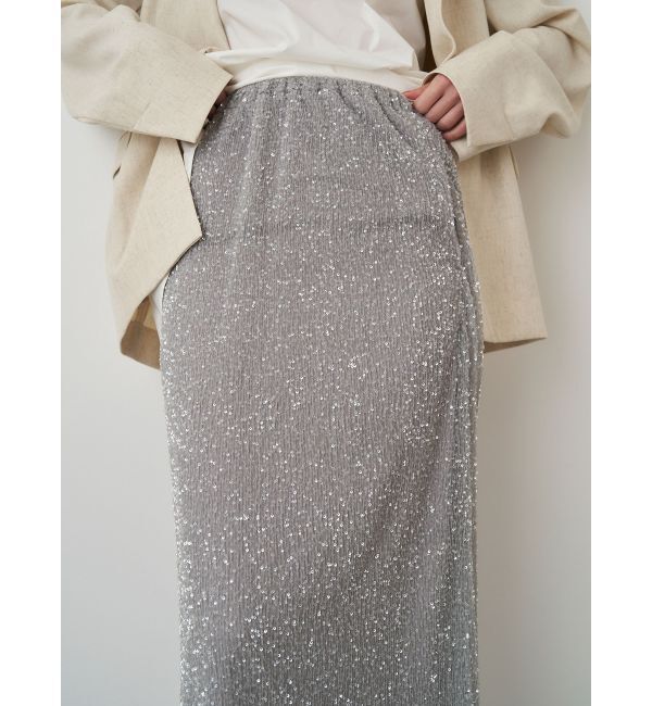 ELENDEEK「SPANGLE PLEATS SK」|スカート|