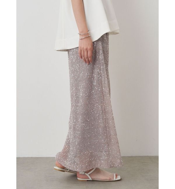 ELENDEEK「SPANGLE PLEATS SK」|スカート|