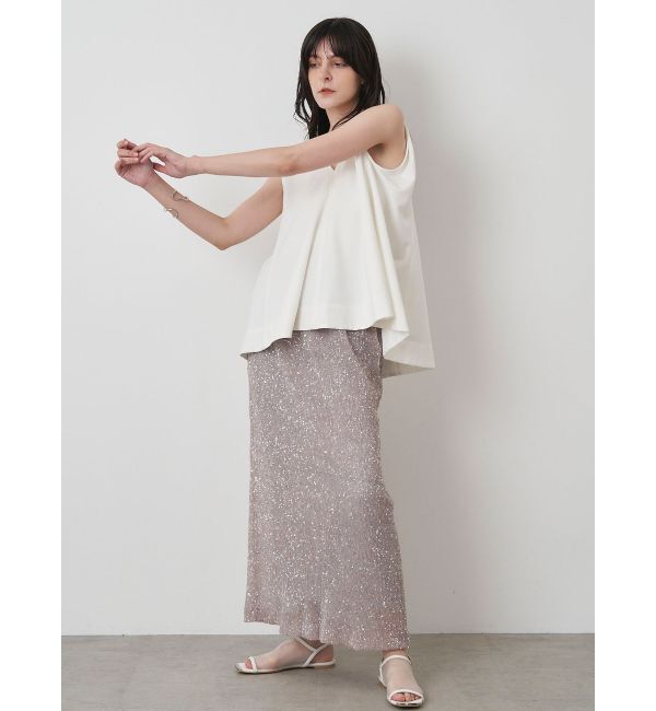 ELENDEEK「SPANGLE PLEATS SK」|スカート|
