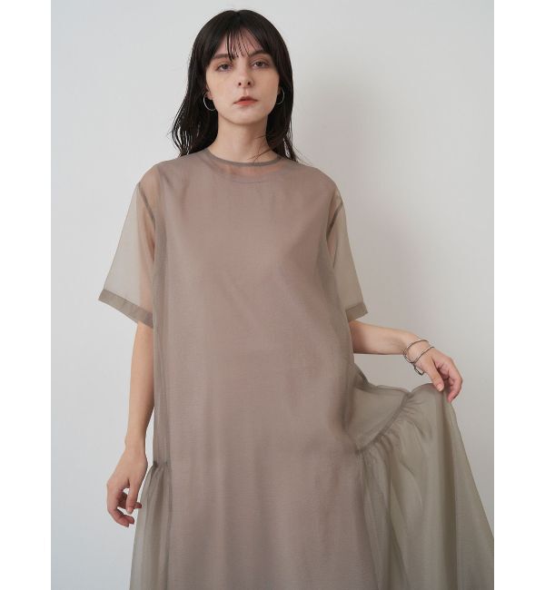 ELENDEEK「SHEER LAYERED CUT OP」|ワンピース|