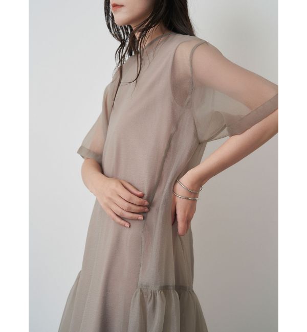 ELENDEEK「SHEER LAYERED CUT OP」|ワンピース|