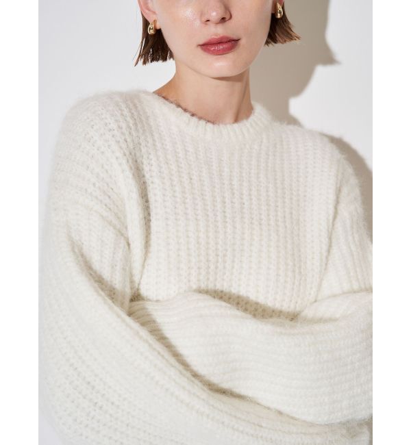 ELENDEEK「BRUSHED YARN KNIT DOCKING OP」|ワンピース|