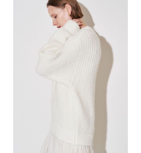 ELENDEEK「BRUSHED YARN KNIT DOCKING OP」|ワンピース|