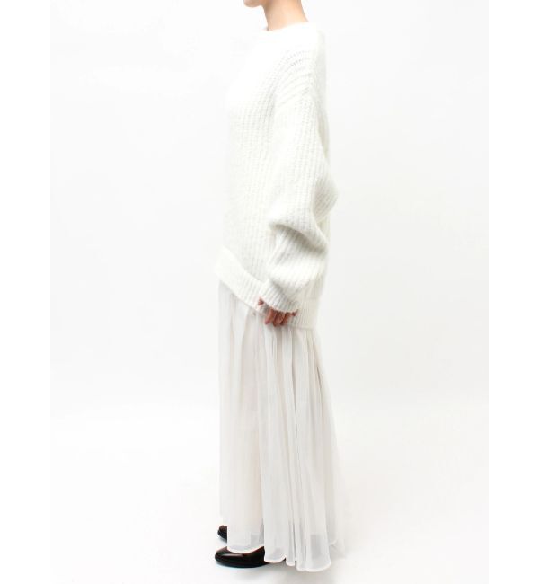 ELENDEEK「BRUSHED YARN KNIT DOCKING OP」|ワンピース|