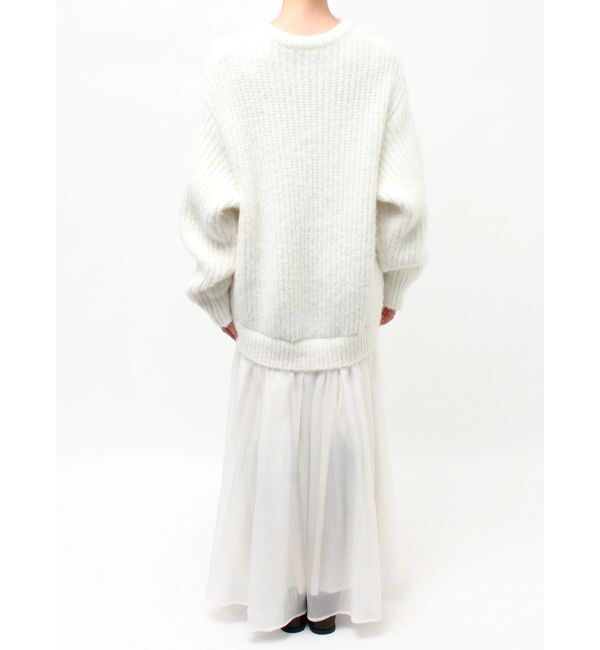 ELENDEEK「BRUSHED YARN KNIT DOCKING OP」|ワンピース|