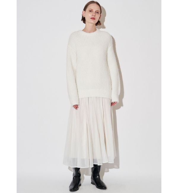 ELENDEEK「BRUSHED YARN KNIT DOCKING OP」|ワンピース|