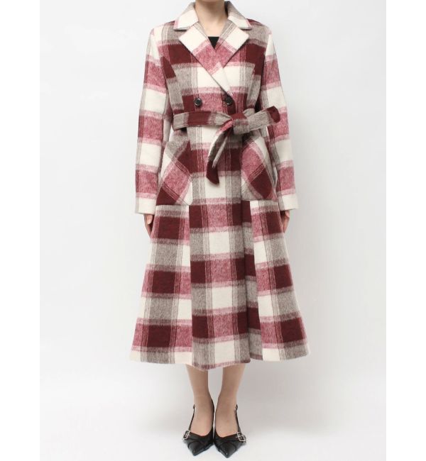 RESEXXY「ミディレングスシャギーチェックコート」|その他|