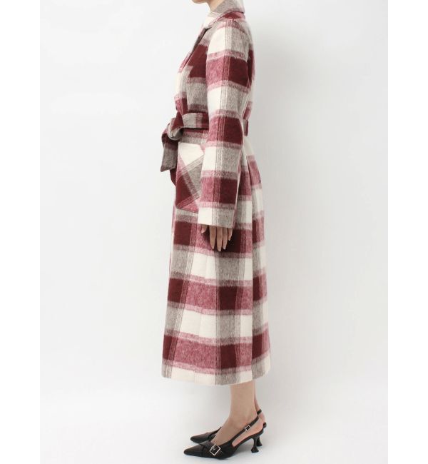 RESEXXY「ミディレングスシャギーチェックコート」|その他|