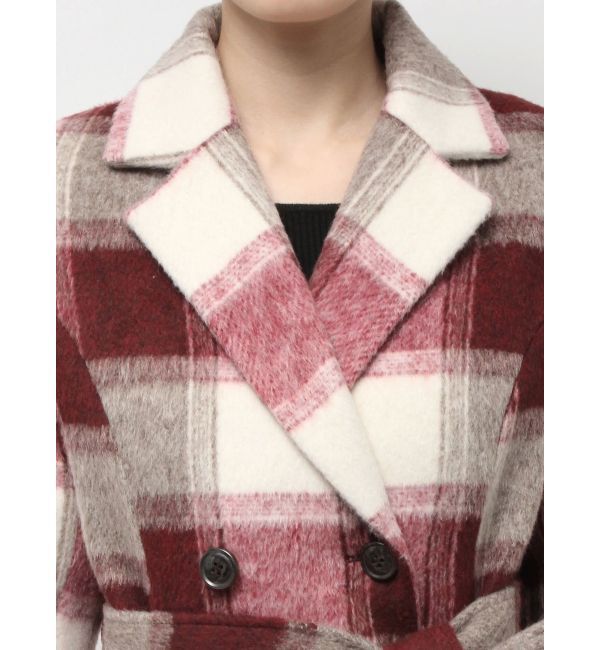 RESEXXY「ミディレングスシャギーチェックコート」|その他|