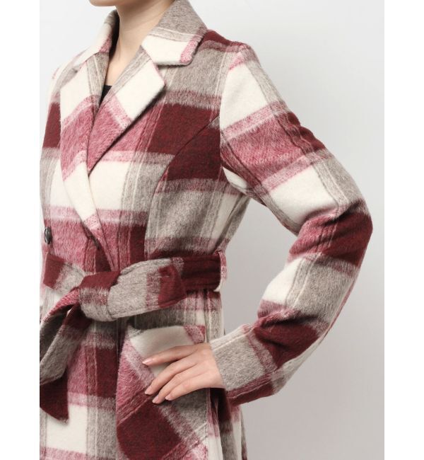 RESEXXY「ミディレングスシャギーチェックコート」|その他|
