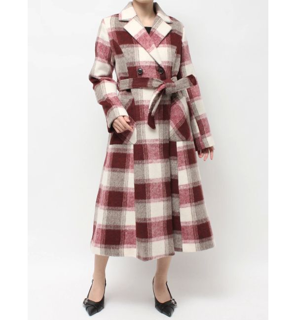 RESEXXY「ミディレングスシャギーチェックコート」|その他|