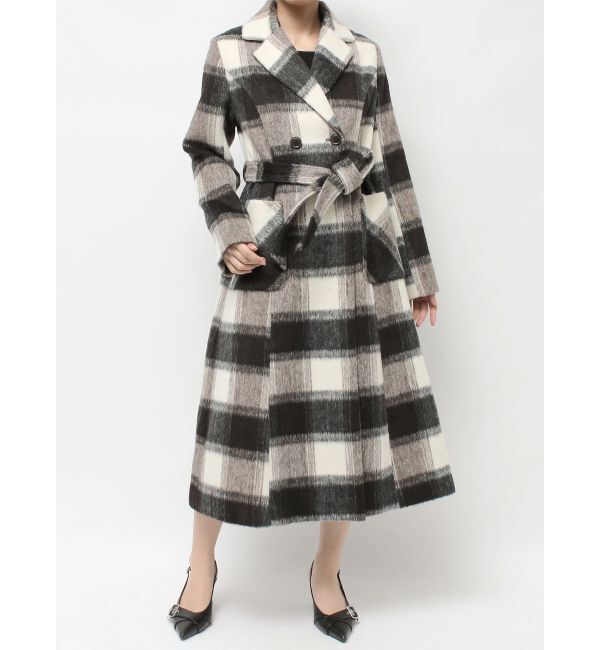 RESEXXY「ミディレングスシャギーチェックコート」|その他|