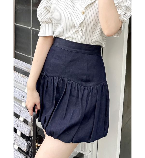 dazzlin「バリエバルーンミニスカート」|スカート|インディゴ