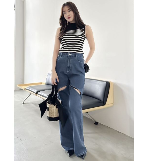 dazzlin「コンパクトノースリニットトップス」|ニット・セーター|