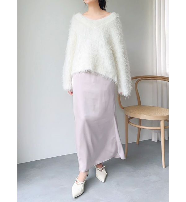 dazzlin「サテンナロースリットスカート」|スカート|