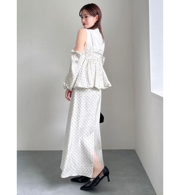 dazzlin「サテンナロースリットスカート」|スカート|