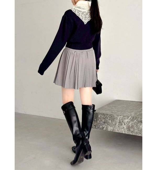 dazzlin「【POLO BCSコラボ】レーススカーフベア刺繍ニットトップス」|ニット・セーター|