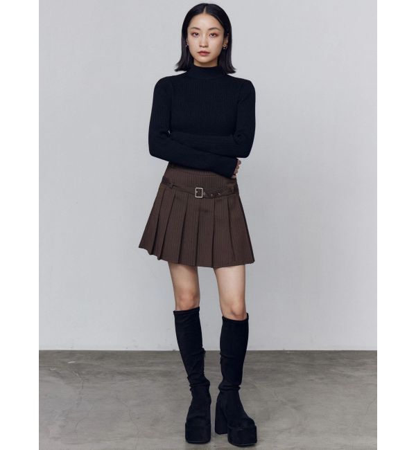 EMODA「ベルトプリーツスカート」|スカート|