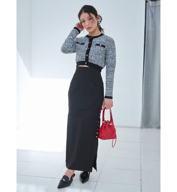 MERCURYDUO「パネルシアー切替ナロースカート」|スカート|