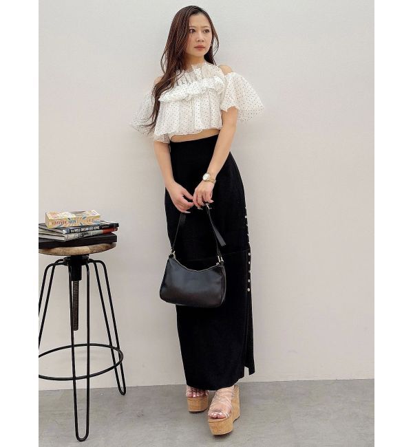 MERCURYDUO「パネルシアー切替ナロースカート」|スカート|