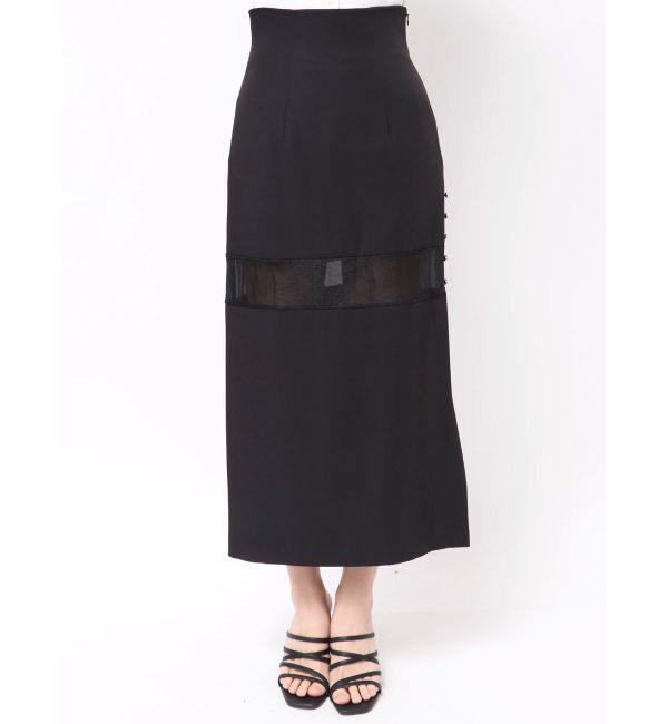 MERCURYDUO「パネルシアー切替ナロースカート」|スカート|