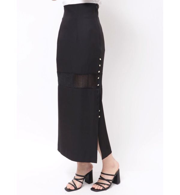 MERCURYDUO「パネルシアー切替ナロースカート」|スカート|