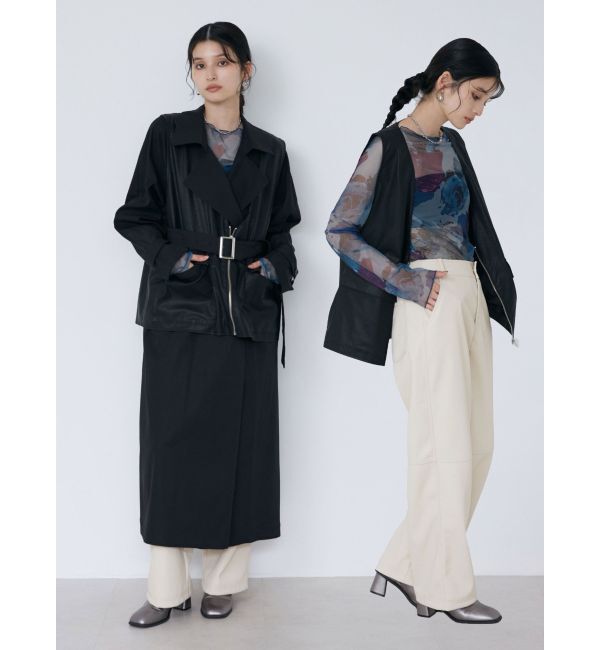 MURUA「ジレレイヤードトレンチコート【マルチウェイ】」|トレンチコート|