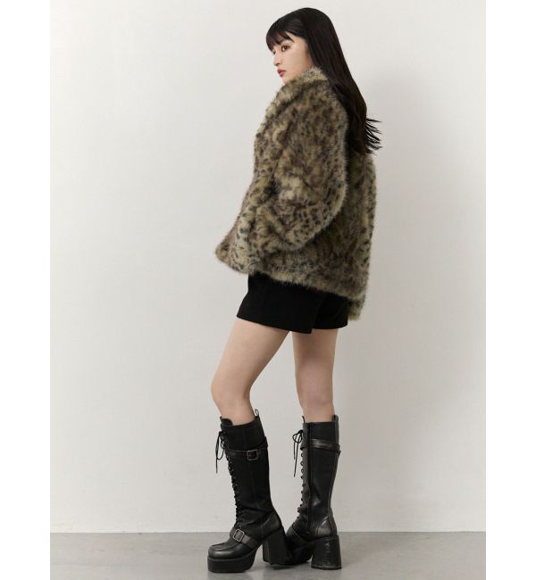 MURUA「レオパードフェイクファーコート」|その他|