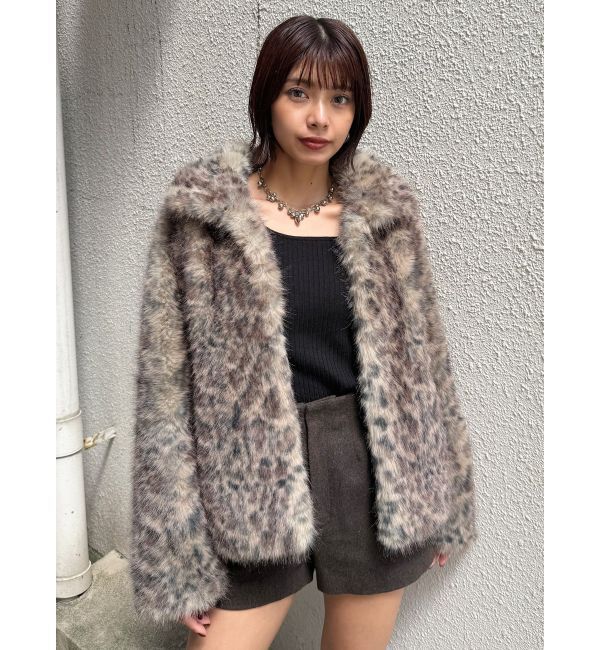 MURUA「レオパードフェイクファーコート」|その他|