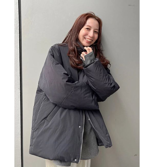 Ungrid「ミドル丈ルーズシルエットダウン」|ダウン|ブラック