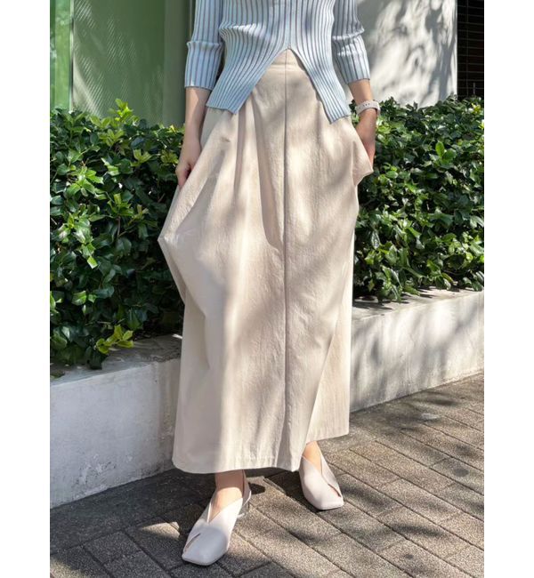 LAGUNAMOON「アシンメトリーコクーンスカート」|スカート|ベージュ